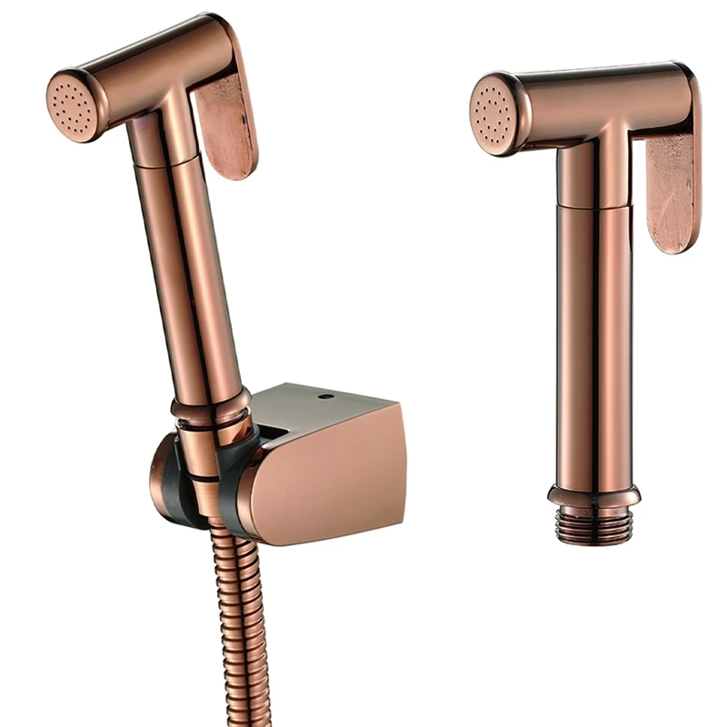 Rose Gold Hand Held Bidet Sprayer Stainless Steel Douche Kit Toilet Bidet Shattaf Copper Valve Jet Set Shower Head 
Rose Gold Hand Held Bidet Sprayer Stainless Steel Douche Kit Toilet Bidet Shattaf Copper Valve Jet Set Shower Head