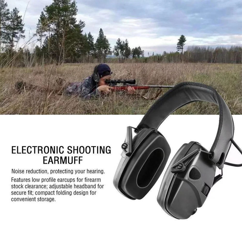 Electronic Shooting Earmuff Anti-noise Impact Ear Protector Outdoor Sport Sound Amplification Headset Foldable Hearing Protector
Electronic Shooting Earmuff Anti-noise Impact Ear Protector Outdoor Sport Sound Amplification Headset Foldable Hearing Protector
