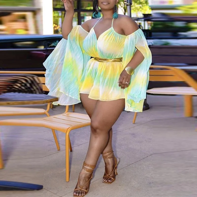Donsignet Women Jumpsuits Large Size Women's Splicing Beach Backless Jumpsuit Loose Halter Printed Long Sleeve Shorts Jumpsuit
Donsignet Women Jumpsuits Large Size Women's Splicing Beach Backless Jumpsuit Loose Halter Printed Long Sleeve Shorts Jumpsuit