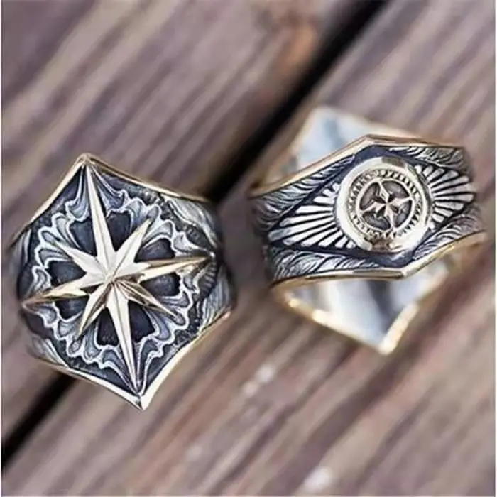 Fashion New Cross Pattern Ring Men's Retro Metal Pattern Personality Two-Color Ring Ring Accessories Party
Fashion New Cross Pattern Ring Men's Retro Metal Pattern Personality Two-Color Ring Ring Accessories Party