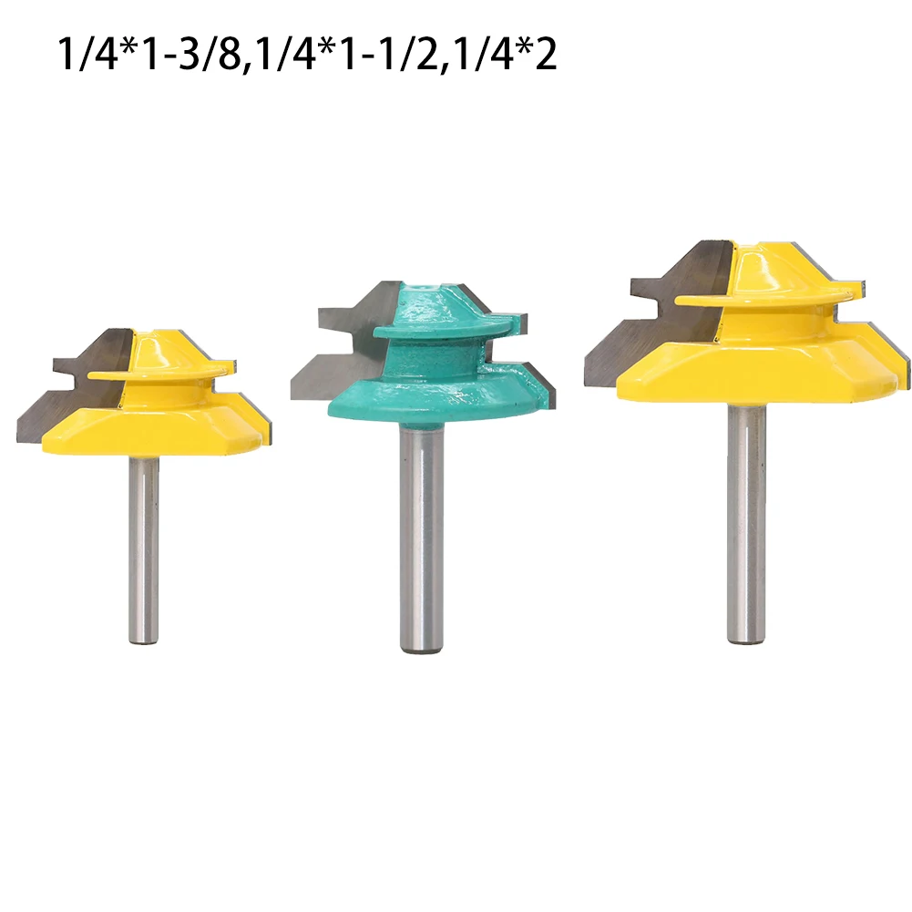 3PCS 45Lock Miter Router Bit 1/4'' Shank Milling Cutter Engraving Machine Tool Router Bits 3*Woodworking Cutter
3PCS 45Lock Miter Router Bit 1/4'' Shank Milling Cutter Engraving Machine Tool Router Bits 3*Woodworking Cutter