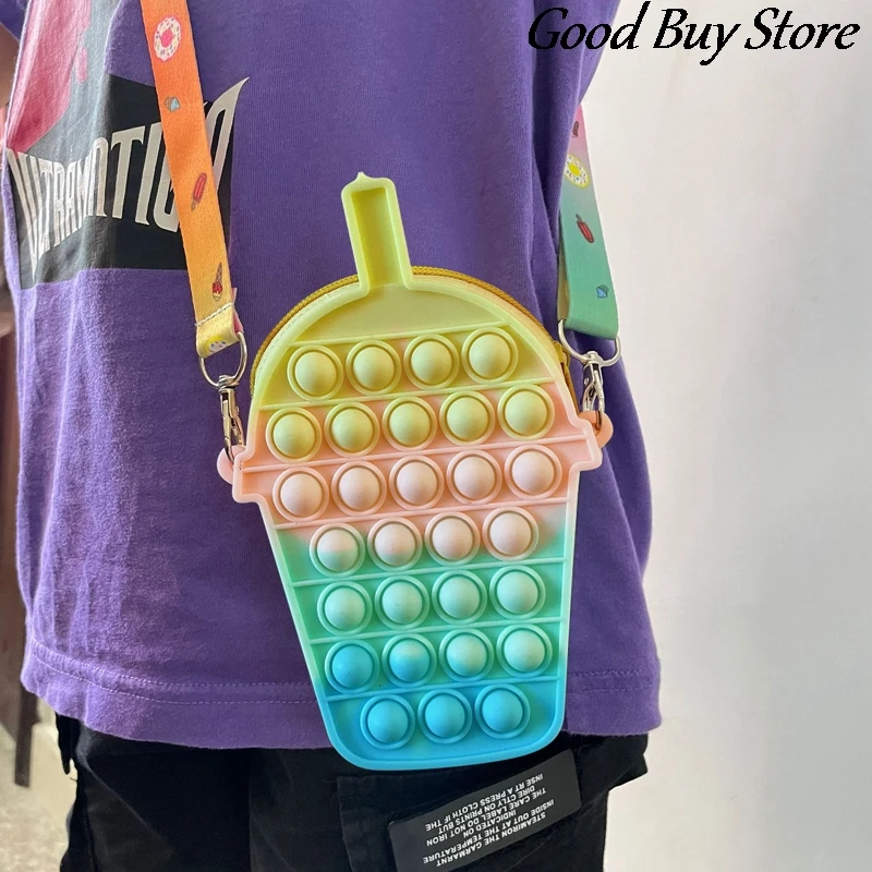 Juice Bottle Shape Handbags Children Party Shoulder Coin Purse Push Bubble Fidget Toy Mini Crossbody Bags Drink Cup Wallet Bag
Juice Bottle Shape Handbags Children Party Shoulder Coin Purse Push Bubble Fidget Toy Mini Crossbody Bags Drink Cup Wallet Bag