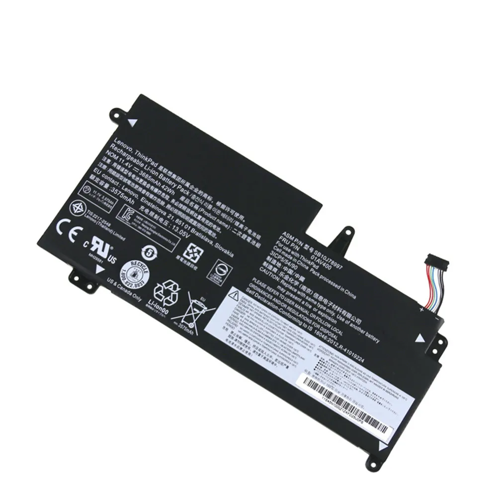 01AV401 Laptop Battery For Lenovo Thinkpad S2 13 Chromebook Series 01AV435 01AV437 01AV436 01AV402 SB10J78997 11.25V 42Wh
01AV401 Laptop Battery For Lenovo Thinkpad S2 13 Chromebook Series 01AV435 01AV437 01AV436 01AV402 SB10J78997 11.25V 42Wh