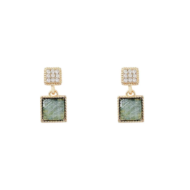 Korean Style Female Artificial Crystal Fashion Geometry Stud Earrings Charm Zircon Stone Wedding Earrings Gold Earrings Gift
Korean Style Female Artificial Crystal Fashion Geometry Stud Earrings Charm Zircon Stone Wedding Earrings Gold Earrings Gift
