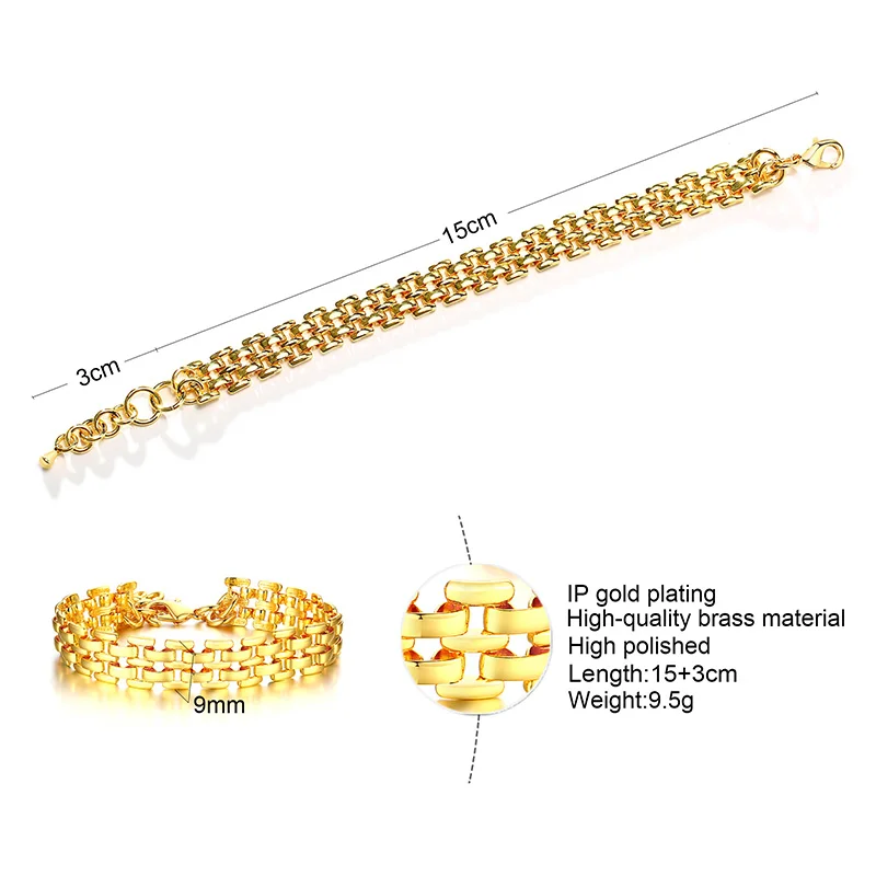 Elegant Big Thick Chain Link Bracelets for Women Gold Filled Female Wrist Jewelry
Elegant Big Thick Chain Link Bracelets for Women Gold Filled Female Wrist Jewelry