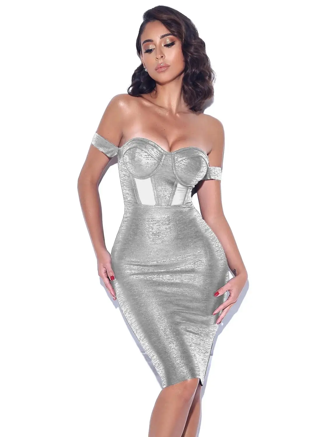 2020 New Arrival Women black silver yellow strapless sleeveless Celebrity evening Party Bodycon Bandage Dress wholesale
2020 New Arrival Women black silver yellow strapless sleeveless Celebrity evening Party Bodycon Bandage Dress wholesale