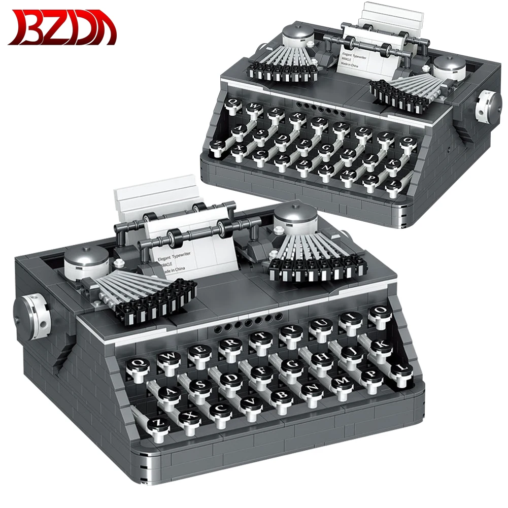 BZDA City Classic Retro Keyboard Typewriter Model Building Block MOC Mini Typewriter Bricks For Children Toys Birthday Gifts
BZDA City Classic Retro Keyboard Typewriter Model Building Block MOC Mini Typewriter Bricks For Children Toys Birthday Gifts