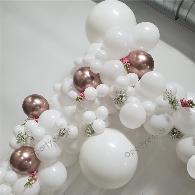 70pcs White Wedding Decoration Balloon Backdrop Rose Gold Chrome Balls 1St Birthday Party Decoration Baby Shower Supplies
70pcs White Wedding Decoration Balloon Backdrop Rose Gold Chrome Balls 1St Birthday Party Decoration Baby Shower Supplies