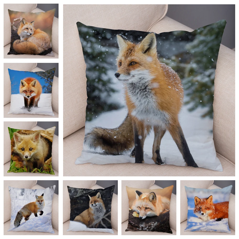 Cute Wild Fox Printed Cushion Covers for Sofa Home Car Decor Lovely Animal Pillowcase 45*45cm Soft Short Plush Pillow Case
Cute Wild Fox Printed Cushion Covers for Sofa Home Car Decor Lovely Animal Pillowcase 45*45cm Soft Short Plush Pillow Case
