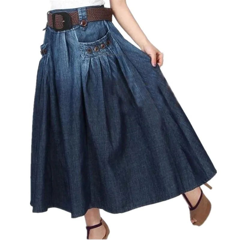 TIYIHAILEY Free Shipping Fashion Denim All-match Loose Casual Jeans Skirt Elastic Waist Long Skirt For Women With Belt S-3XL
TIYIHAILEY Free Shipping Fashion Denim All-match Loose Casual Jeans Skirt Elastic Waist Long Skirt For Women With Belt S-3XL