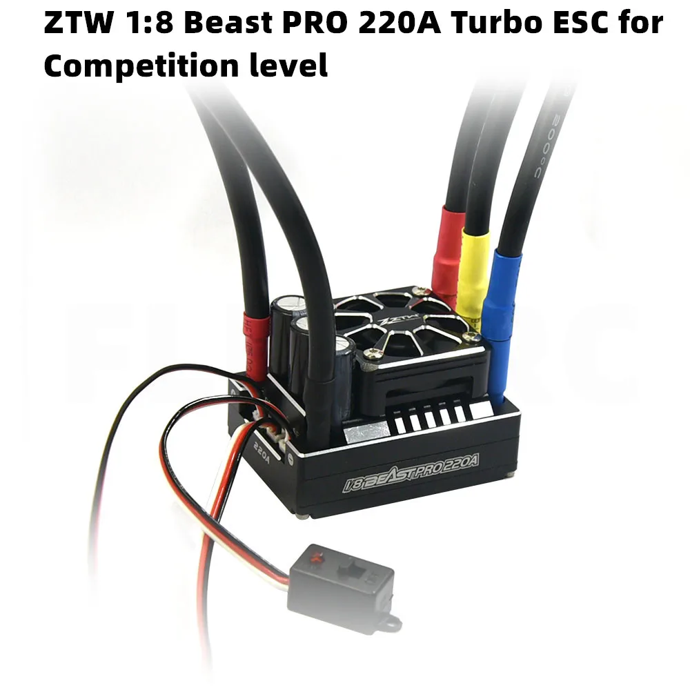 ZTW 1:8 Beast PRO SS 220A турбо 6 в/7 4 В Регулируемый 8A BEC бесщеточный ESC 3 6S водонепроницаемый