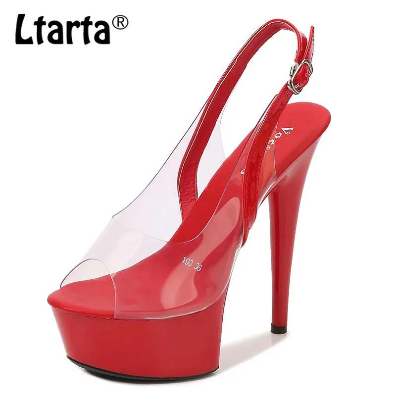 

LTARTA/8661 серия; Каблук 15 см; Платформа 4,5 см; Стразы; Обувь для ночного клуба; Стилеты на высоком каблуке 15 см; Женская обувь для прогулок; LFD