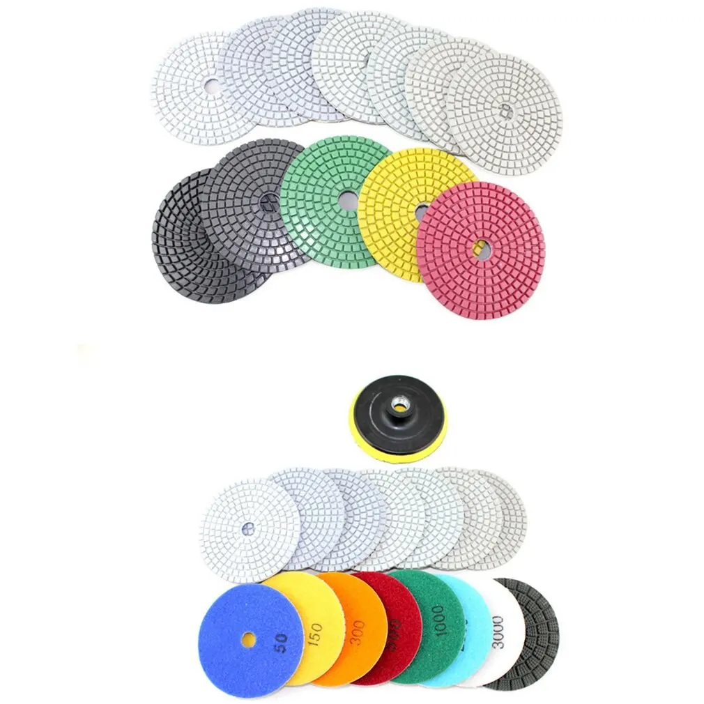 10Pcs Diamond Polishing Pads Kit 4 inch 100mm Wet/Dry for Granite Stone Concrete Marble Polishing Use Grinding Discs Set
10Pcs Diamond Polishing Pads Kit 4 inch 100mm Wet/Dry for Granite Stone Concrete Marble Polishing Use Grinding Discs Set