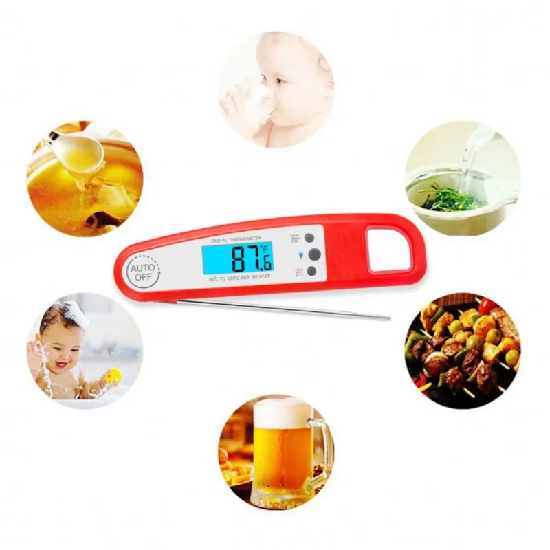 Luminous folding barbecue thermometer BBQ kitchen probe food thermometer
Luminous folding barbecue thermometer BBQ kitchen probe food thermometer