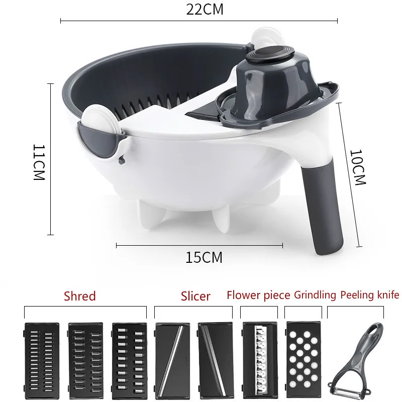 9 In 1 Multifunctional Vegetable Slicer Kitchen Accessory Carrot Onion Grater with Strainer Vegetable Cutter Potato New Slicer 
9 In 1 Multifunctional Vegetable Slicer Kitchen Accessory Carrot Onion Grater with Strainer Vegetable Cutter Potato New Slicer