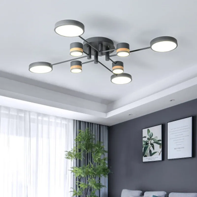 

Home Decor LED Ceiling Lights For Living Room Round Metal Ceiling Lamps Surface Mounted Dining Lustres Bedroom luminaires