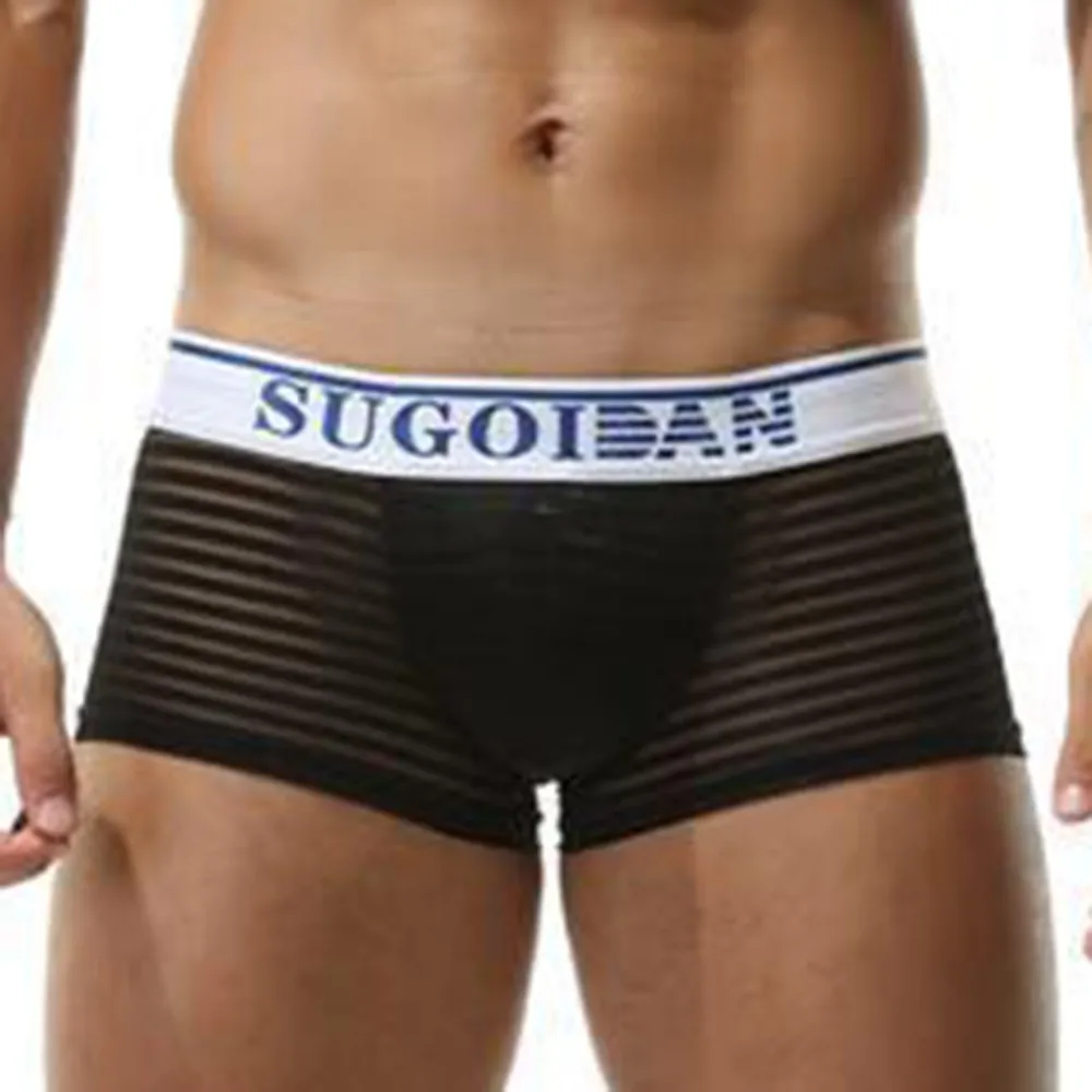 Transparent Men Sexy Underwear See-Through Boxer Briefs Man Sheer Stripe Mesh Pouch Panties Breathable Cool U-convex Underpant
Transparent Men Sexy Underwear See-Through Boxer Briefs Man Sheer Stripe Mesh Pouch Panties Breathable Cool U-convex Underpant