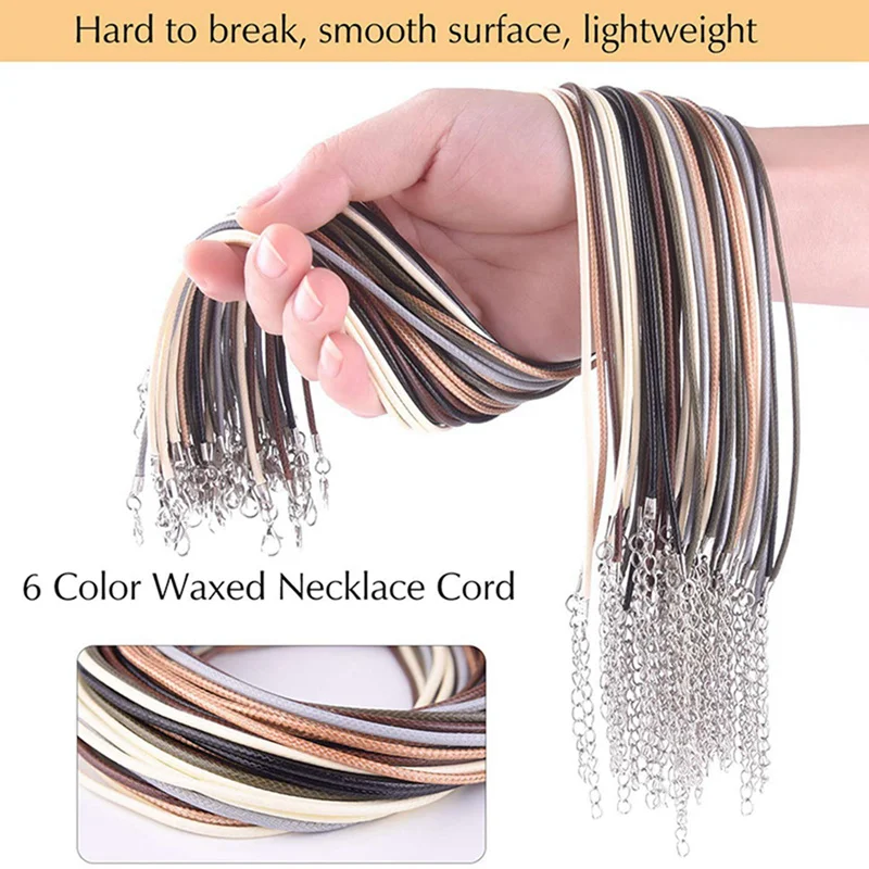 60 Pcs Waxed Necklace Cord with Clasp 6 Assorted Colors 2mm & 1x Jewelry Necklace Rings Deer Stand Display Holder
60 Pcs Waxed Necklace Cord with Clasp 6 Assorted Colors 2mm & 1x Jewelry Necklace Rings Deer Stand Display Holder