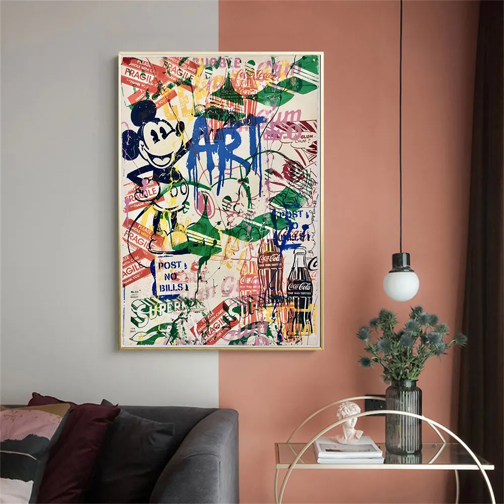 Graffiti Pop Art Disney Mickey Mouse Poster And Painting Canvas Print On Wall Art Picture For Living Room Home Decor Frameless
Graffiti Pop Art Disney Mickey Mouse Poster And Painting Canvas Print On Wall Art Picture For Living Room Home Decor Frameless