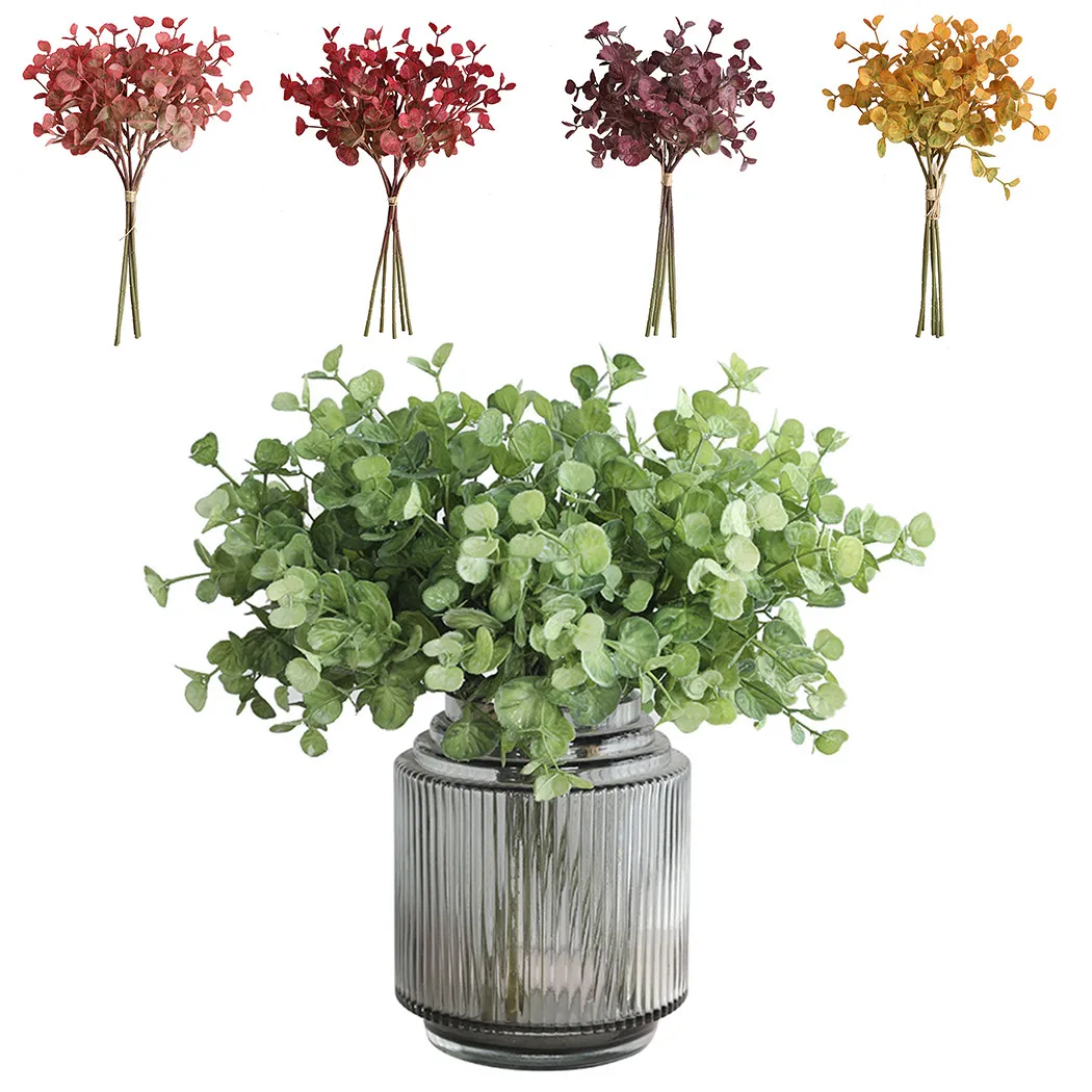 Artificial Plastic Fake Flowers 5 Sticks Eucalyptus Simulation Bouquet Home Decoration Wedding Party
Artificial Plastic Fake Flowers 5 Sticks Eucalyptus Simulation Bouquet Home Decoration Wedding Party