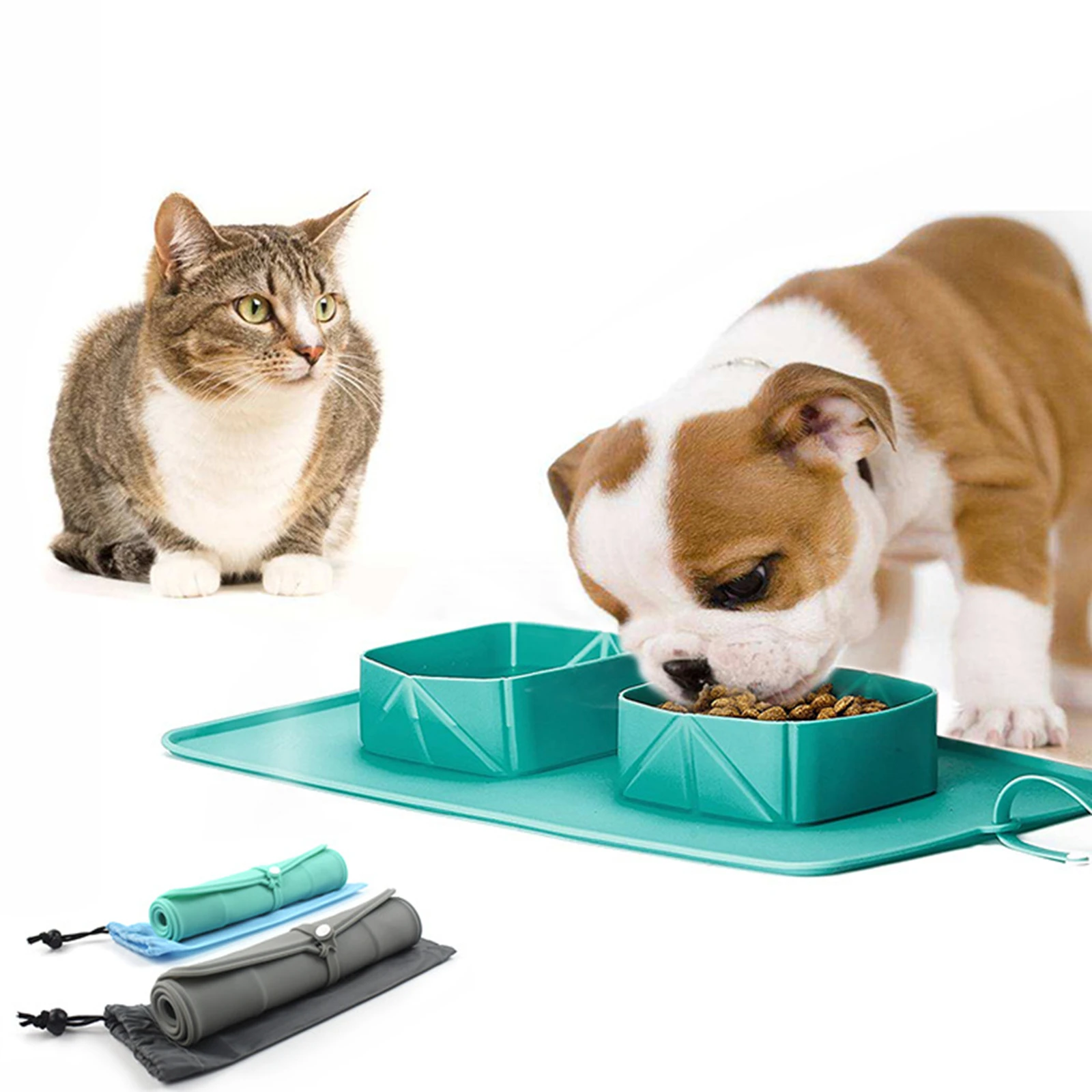 Foldable Pet Bowl Double Bowl Portable Multifunctional Silicone Bowl Easy To Carry and Easy To Clean Outdoors
Foldable Pet Bowl Double Bowl Portable Multifunctional Silicone Bowl Easy To Carry and Easy To Clean Outdoors