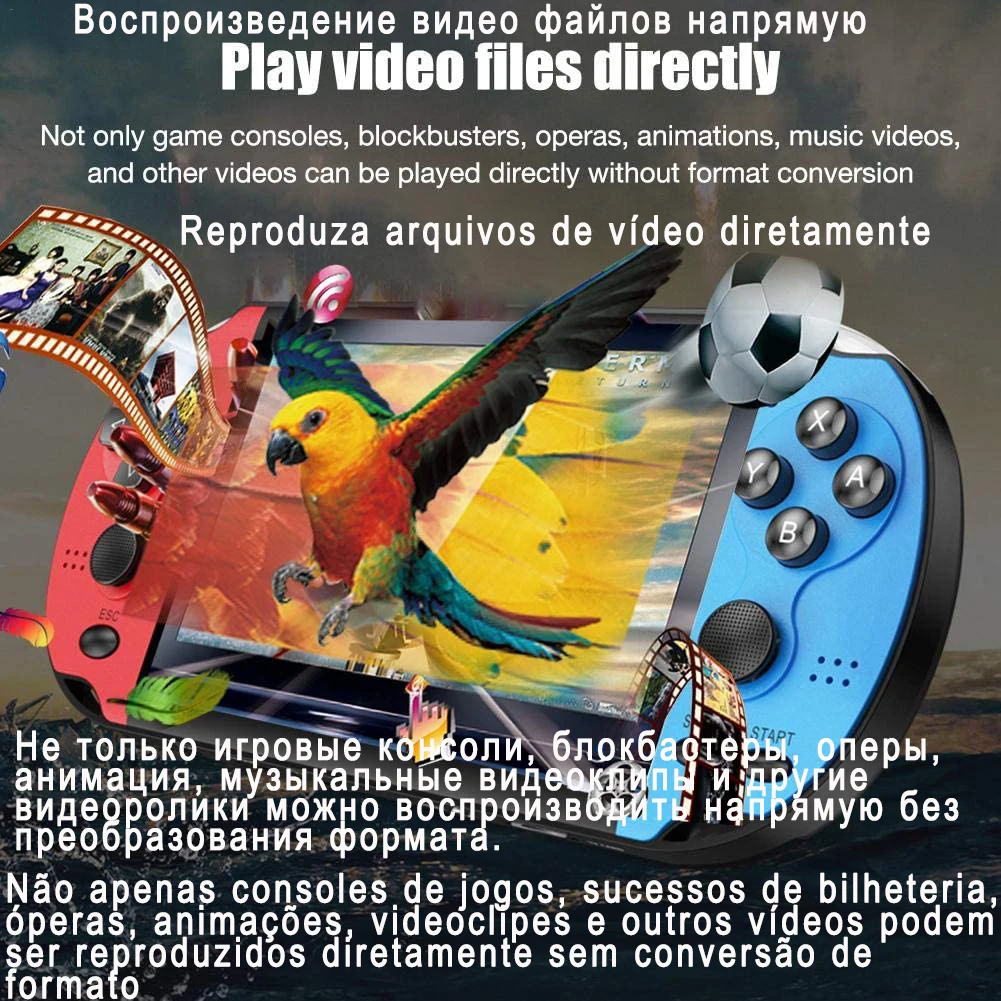 Retro Video Game Console Player Handheld Gaming Portable Portatil Mini Arcade Videogames Electronic Machine Retrogame Play Vidio
Retro Video Game Console Player Handheld Gaming Portable Portatil Mini Arcade Videogames Electronic Machine Retrogame Play Vidio