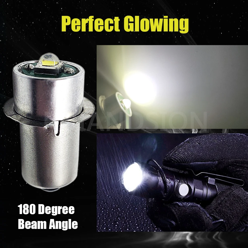 RUIANDSION 1Pcs 3W C'REE 200Lm P13.5S PR2 Torch Replacement Work Light 3V-18V 4.5V 6V 12V LED Bulb for 2D 3D 6D 9D Flashlight
RUIANDSION 1Pcs 3W C'REE 200Lm P13.5S PR2 Torch Replacement Work Light 3V-18V 4.5V 6V 12V LED Bulb for 2D 3D 6D 9D Flashlight