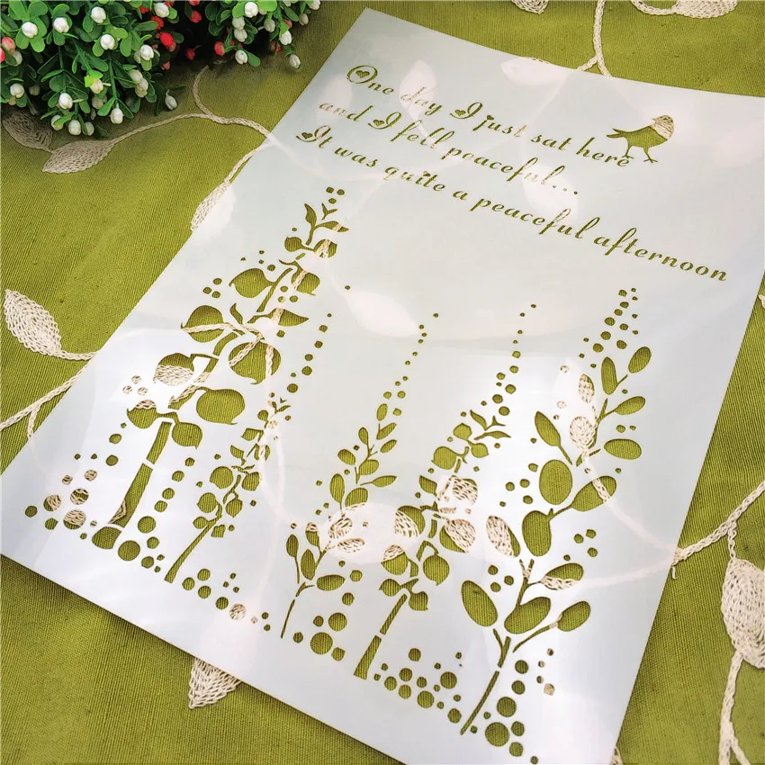 21*29.5 Floating grass scrapbook stencils spray plastic mold shield DIY cake hollow Embellishment printing lace ruler Easter
21*29.5 Floating grass scrapbook stencils spray plastic mold shield DIY cake hollow Embellishment printing lace ruler Easter