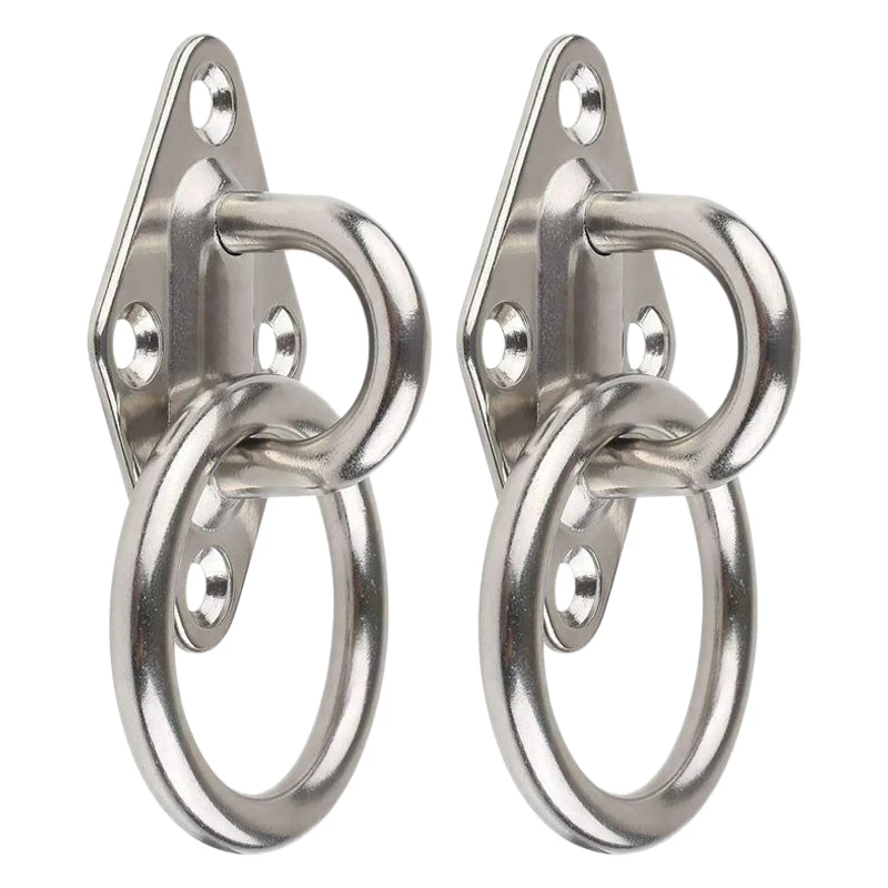 2Pcs Mounting Hook for Wall or Ceiling with Round Ring Stainless Steel for Sling Trainer, Hammock, Aerial Yoga, Awning
2Pcs Mounting Hook for Wall or Ceiling with Round Ring Stainless Steel for Sling Trainer, Hammock, Aerial Yoga, Awning