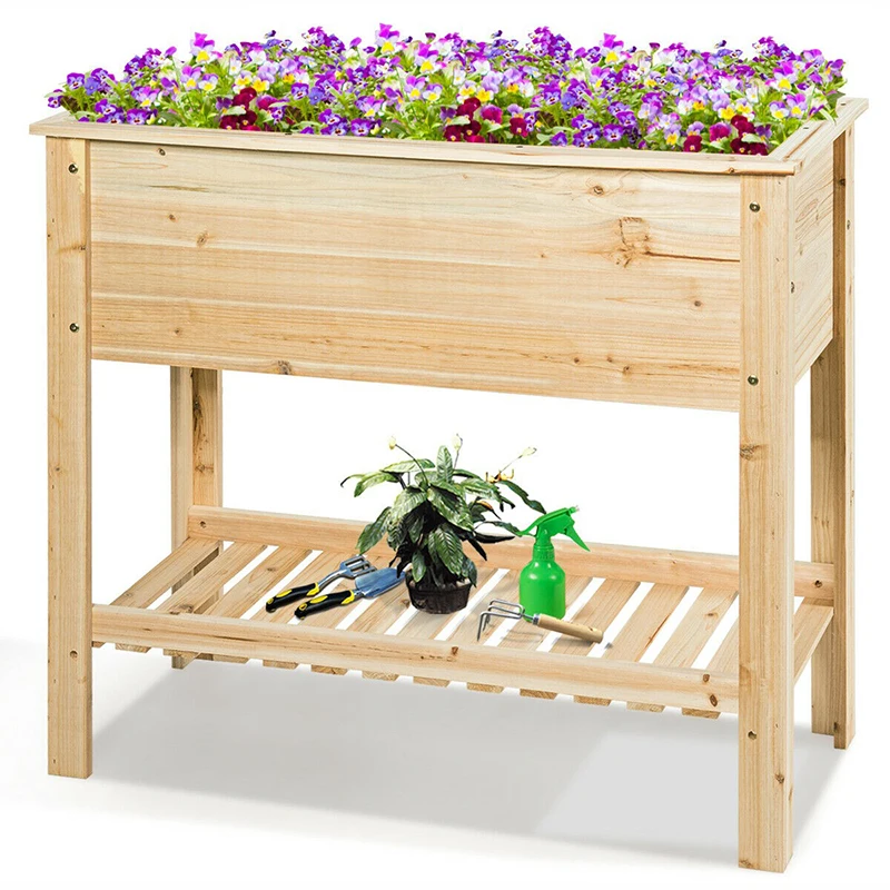 Natural Water Percolation Raised Garden Bed Selected Durable Premium Fir Wood Storage Shelf Patio Balcony Outdoor Plant Shelves
Natural Water Percolation Raised Garden Bed Selected Durable Premium Fir Wood Storage Shelf Patio Balcony Outdoor Plant Shelves