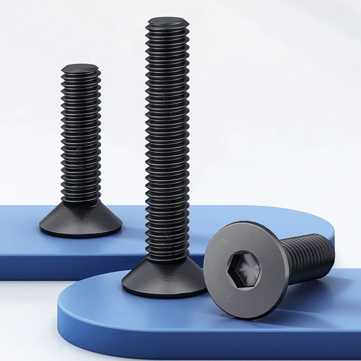 5 шт. BSW Thread 5/16-18 черные высокопрочные стальные потайные болты 10 9 винты с