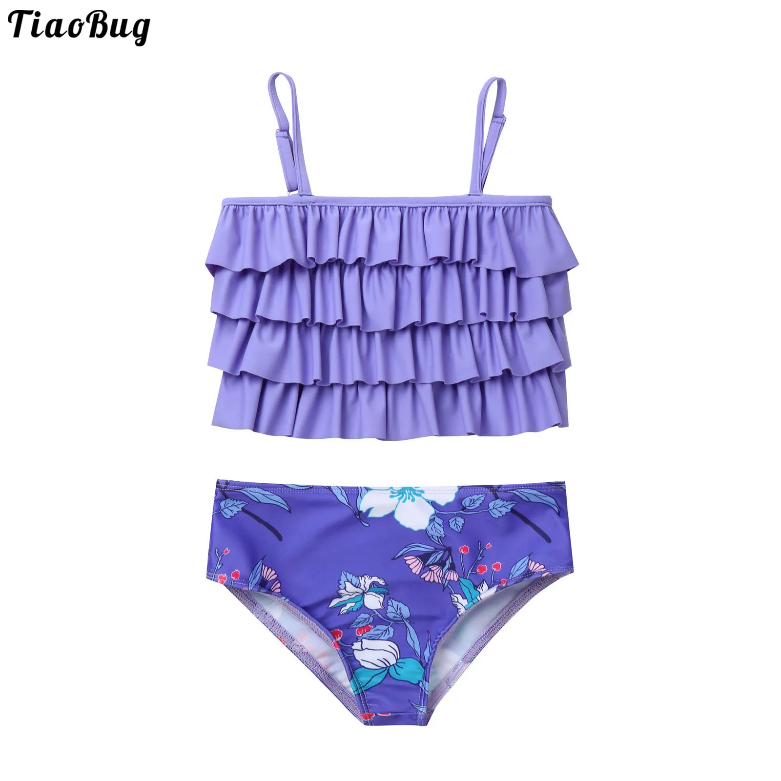 Летние Купальники TiaoBug для девочек, 2 шт., цветочный принт, бикини, регулируемые бретельки, многослойный подол с оборками, украшенный Топ и ни...
Летние Купальники TiaoBug для девочек, 2 шт., цветочный принт, бикини, регулируемые бретельки, многослойный подол с оборками, украшенный Топ и ни...