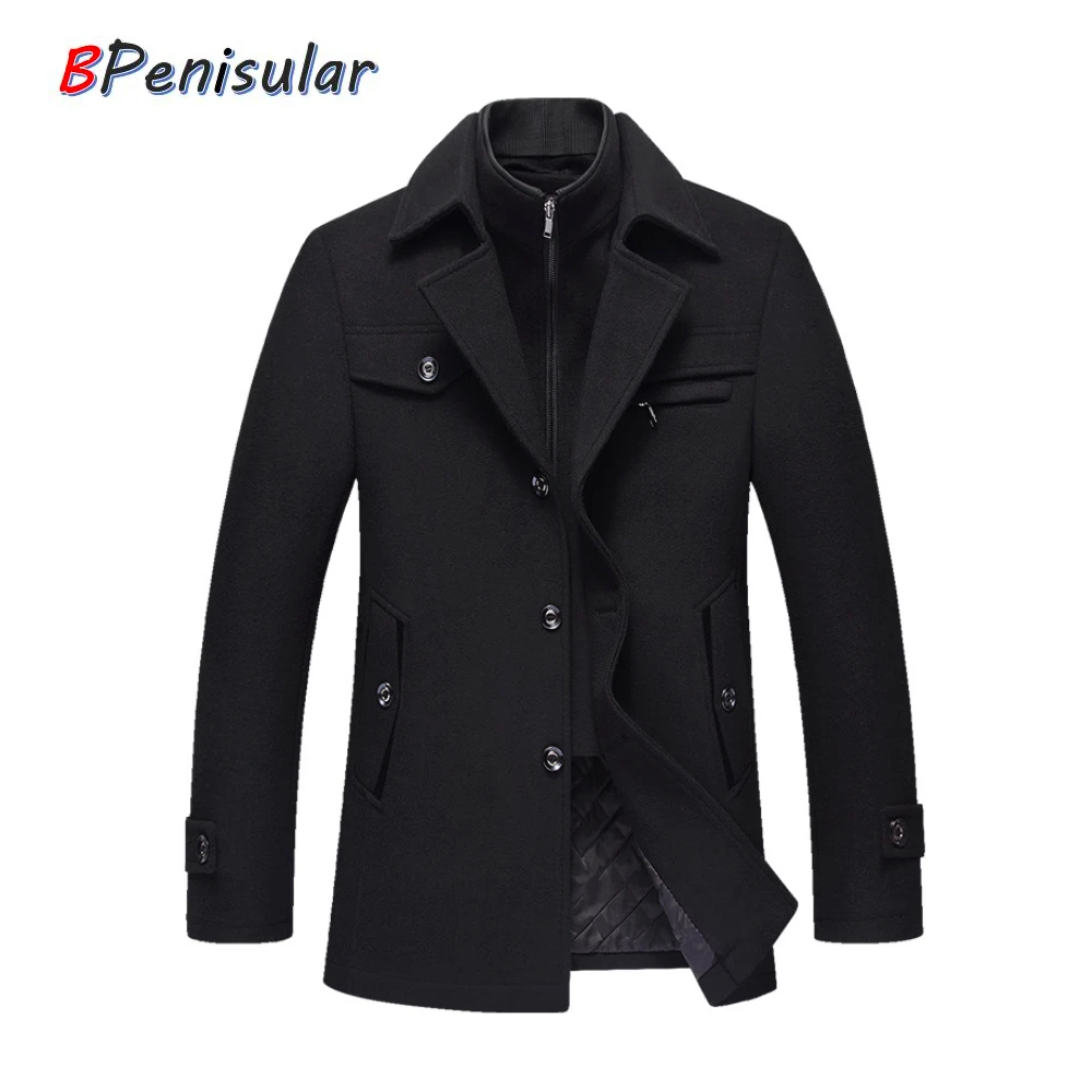 2019 Men Winter Wool Coat Men's Brand Casual Warm Thick Wool Blends Woolen Pea Coat Male Trench Coat Overcoat Detachable Collar
2019 Men Winter Wool Coat Men's Brand Casual Warm Thick Wool Blends Woolen Pea Coat Male Trench Coat Overcoat Detachable Collar