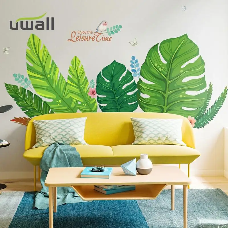 Creative Green Plant Leaves Wall Stickers Living Room Bedroom Decor Background Wall Decorations Home Decor Self Adhesive Sticker
Creative Green Plant Leaves Wall Stickers Living Room Bedroom Decor Background Wall Decorations Home Decor Self Adhesive Sticker