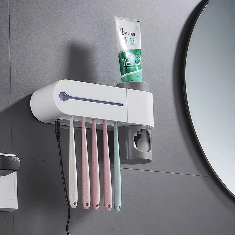 Bathroom Accessories Set Antibacteria Ultraviolet Toothbrush Holder Sterilizer Automatic Toothpaste Dispenser Squeezer
Bathroom Accessories Set Antibacteria Ultraviolet Toothbrush Holder Sterilizer Automatic Toothpaste Dispenser Squeezer