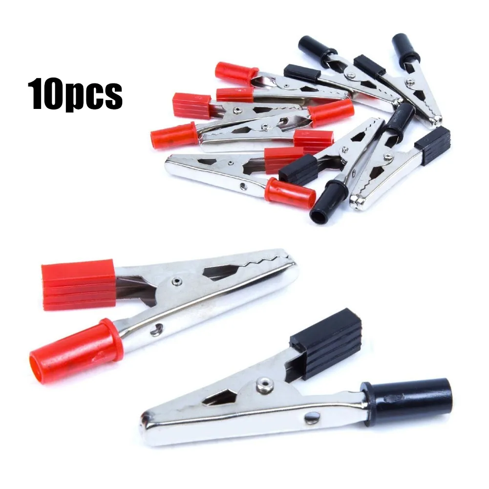 10pcs Insulated Crocodile Clips Electrical Battery Connectors 5A Alligator Clamps Universal Insulated Electrical Crocodile Clips
10pcs Insulated Crocodile Clips Electrical Battery Connectors 5A Alligator Clamps Universal Insulated Electrical Crocodile Clips