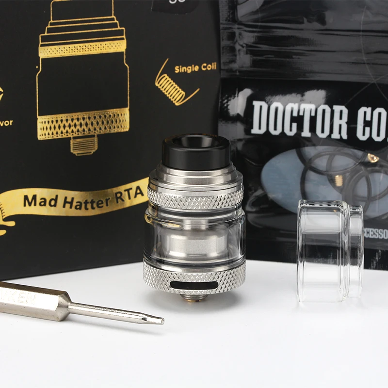 Original Advken Sombrerero Loco RTA atomizador reconstruible del Tanque 2ml Flujo de aire inferior Control 510 hilo cigarrillo e
Original Advken Sombrerero Loco RTA atomizador reconstruible del Tanque 2ml Flujo de aire inferior Control 510 hilo cigarrillo e