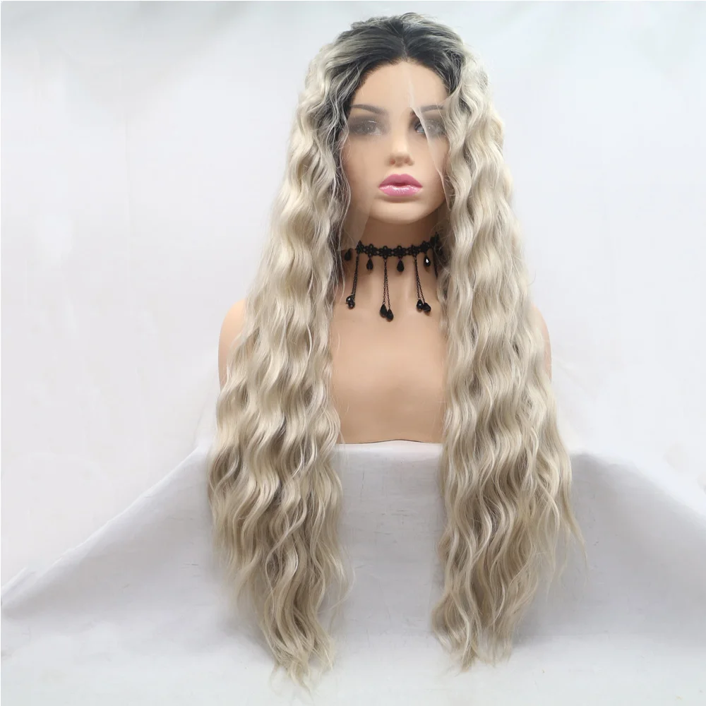 Long Platinum Blonde Curly Wig with Black Root Synthetic Lace Front Wigs Side Part Wig Long Soft Wavy Wig Hair Replacement Wig
Long Platinum Blonde Curly Wig with Black Root Synthetic Lace Front Wigs Side Part Wig Long Soft Wavy Wig Hair Replacement Wig