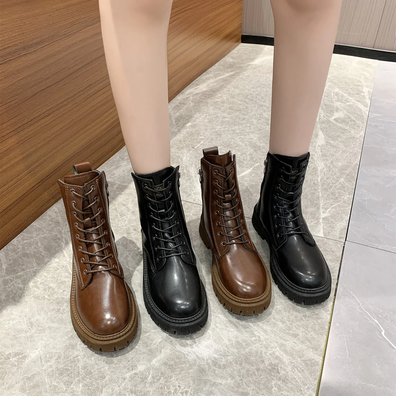 Martin Boots Women 2021 New Autumn Shoes Short Boots Thick-soled Increased Women's Boots Casual Single Boots 
Martin Boots Women 2021 New Autumn Shoes Short Boots Thick-soled Increased Women's Boots Casual Single Boots
