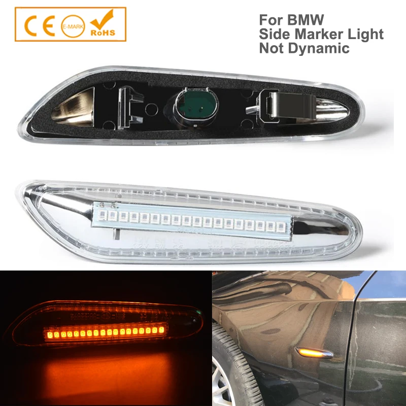2Pcs Dynamic Led Front Fender Side Marker Light Turn Signal Lamp For BMW E46 E60 E61 E81 E82 E87 E88 E90 E91 E92 E93 E83 E84 E53
2Pcs Dynamic Led Front Fender Side Marker Light Turn Signal Lamp For BMW E46 E60 E61 E81 E82 E87 E88 E90 E91 E92 E93 E83 E84 E53