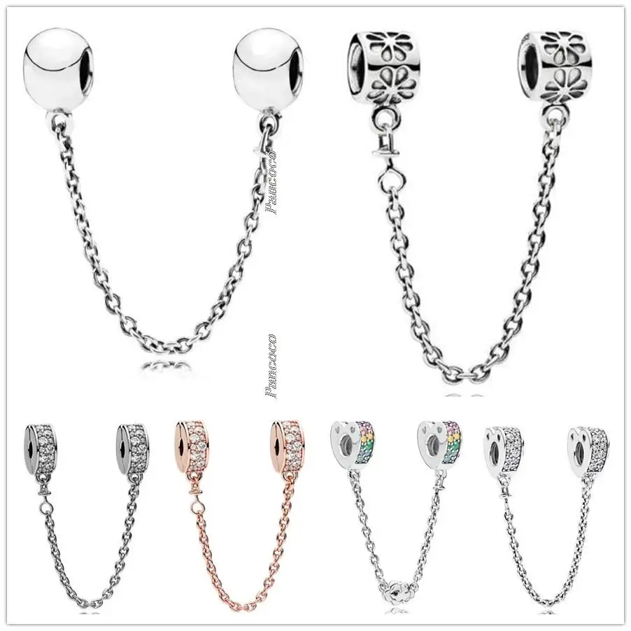Authentic 925 Sterling Silver Rose Gold Shining Elegance With Crystal Safety Chain Bead Fit Pandora Bracelet & Necklace Jewelry
Authentic 925 Sterling Silver Rose Gold Shining Elegance With Crystal Safety Chain Bead Fit Pandora Bracelet & Necklace Jewelry
