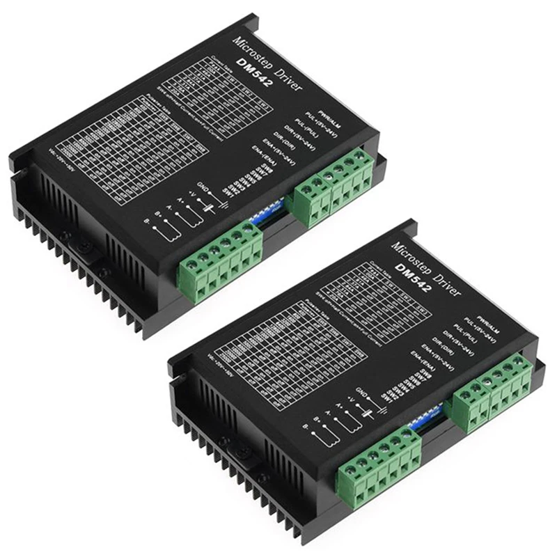 2Pcs DM542 Stepper Motor Controller 2 Phase Digital Stepper Motor Driver for 57 Series Motor
2Pcs DM542 Stepper Motor Controller 2 Phase Digital Stepper Motor Driver for 57 Series Motor