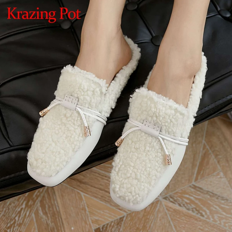 Krazing pot 2020 winter autumn hot sale round toe keep warm French romantic beauty lady high street fashion outside slipper L09
Krazing pot 2020 winter autumn hot sale round toe keep warm French romantic beauty lady high street fashion outside slipper L09