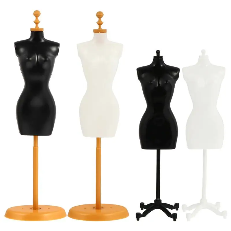 4pcs Mini Doll Dress Support Mannequin Model Stand Accessories (Mixed Style) | Дом и сад