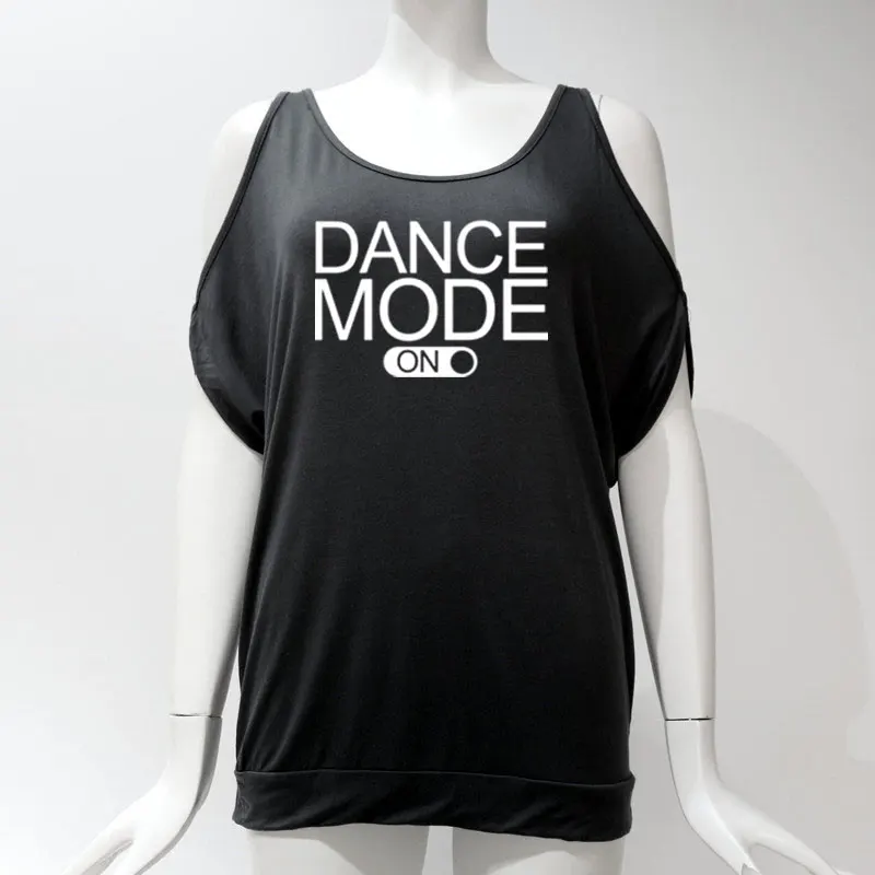 Женская футболка с надписью танцевальный режим Повседневная для девушек