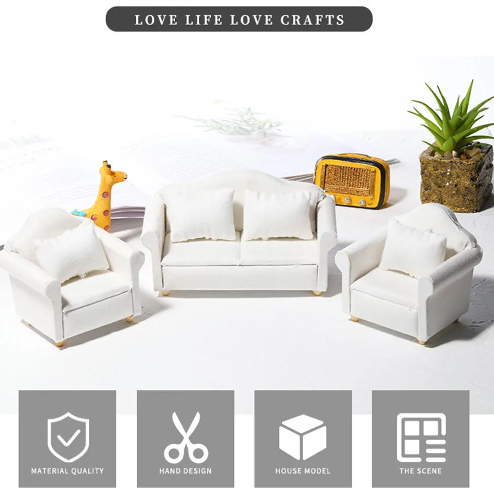 1:12 Doll House Decoration Armchair White Miniature Furniture Toy Mini Sofa Accessories Children Modern Model Bedroom
1:12 Doll House Decoration Armchair White Miniature Furniture Toy Mini Sofa Accessories Children Modern Model Bedroom