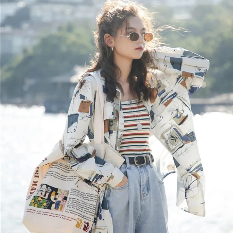 Spring Summer 2021 Fashion Women Blouses Woman Shirts Retro Printing Tops Lady Long Sleeves Hip Hop Female Loose Street Shirts
Spring Summer 2021 Fashion Women Blouses Woman Shirts Retro Printing Tops Lady Long Sleeves Hip Hop Female Loose Street Shirts