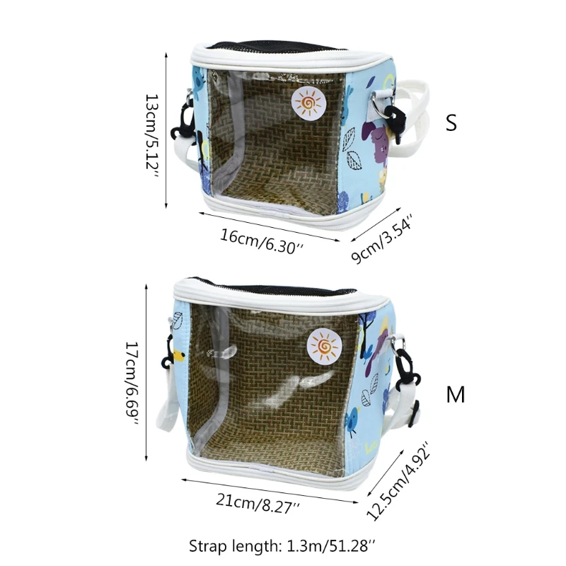 Bird Carrier Parrot Travel Cage Lightweight Small Animals Pet Carrier with Good Ventilation Mesh Top Clear Window S/M 
Bird Carrier Parrot Travel Cage Lightweight Small Animals Pet Carrier with Good Ventilation Mesh Top Clear Window S/M