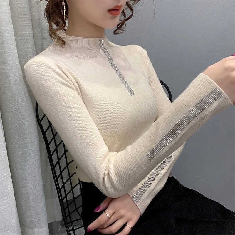 Long-sleeved half-turtleneck sweater ladies 2021 spring and autumn new style western-style pullover sweater sweater
Long-sleeved half-turtleneck sweater ladies 2021 spring and autumn new style western-style pullover sweater sweater