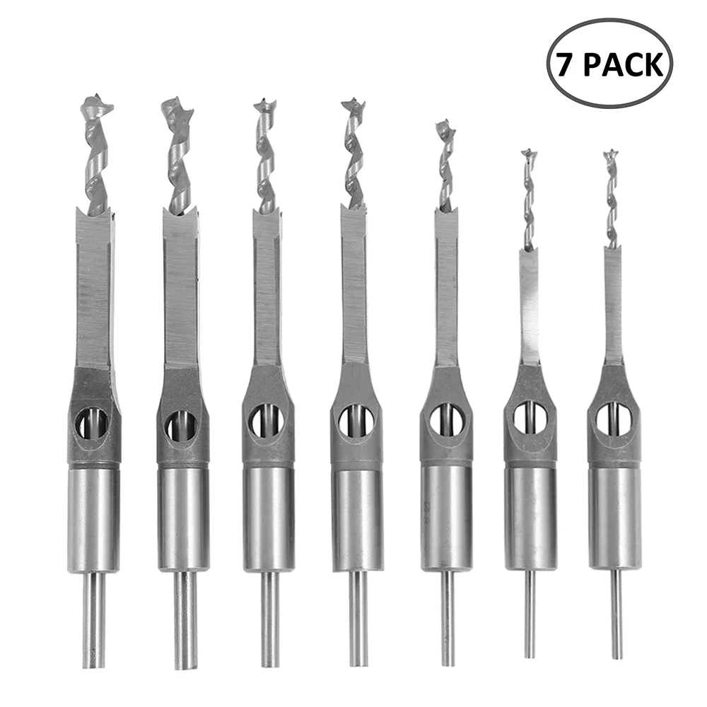 7pcs Woodworking Square Hole Drill Bit Mortising Drilling Woodworking Tools Mortising Chisel Set Twist Drill Sets
7pcs Woodworking Square Hole Drill Bit Mortising Drilling Woodworking Tools Mortising Chisel Set Twist Drill Sets